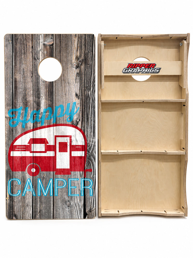 Happy Camper Cornhole Design