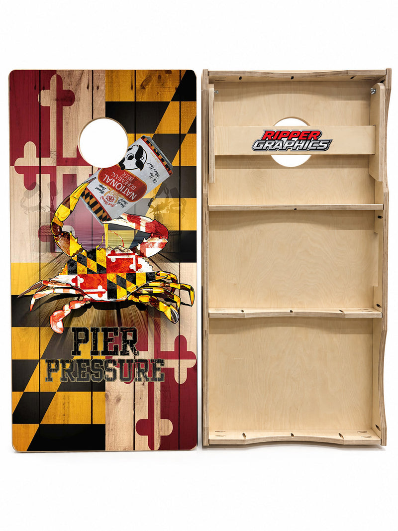 Maryland Themed Cornhole Design