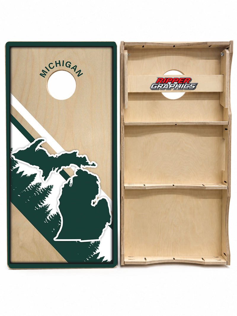 Michigan State Cornhole Design