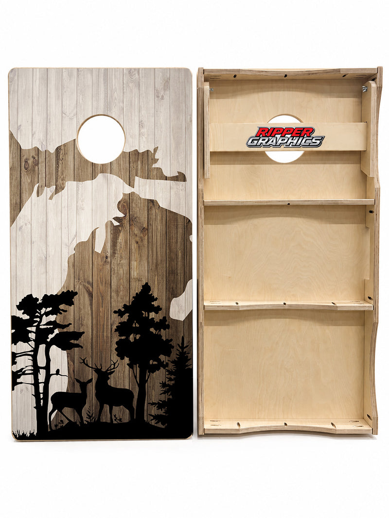 Michigan Deer Hunting Cornhole Design