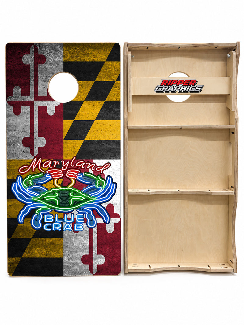 Maryland Blue Crab Cornhole Design