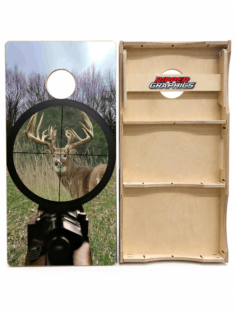 Hunting Monster Bucks Cornhole Design