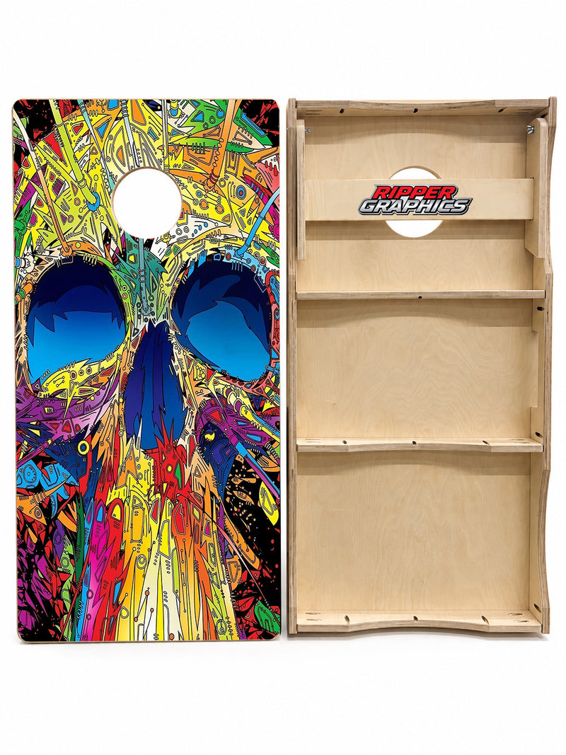 Crazy Skull Design Cornhole Design