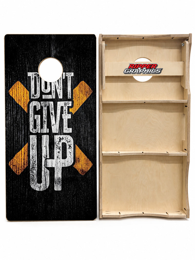 Don't Give Up Cornhole Design