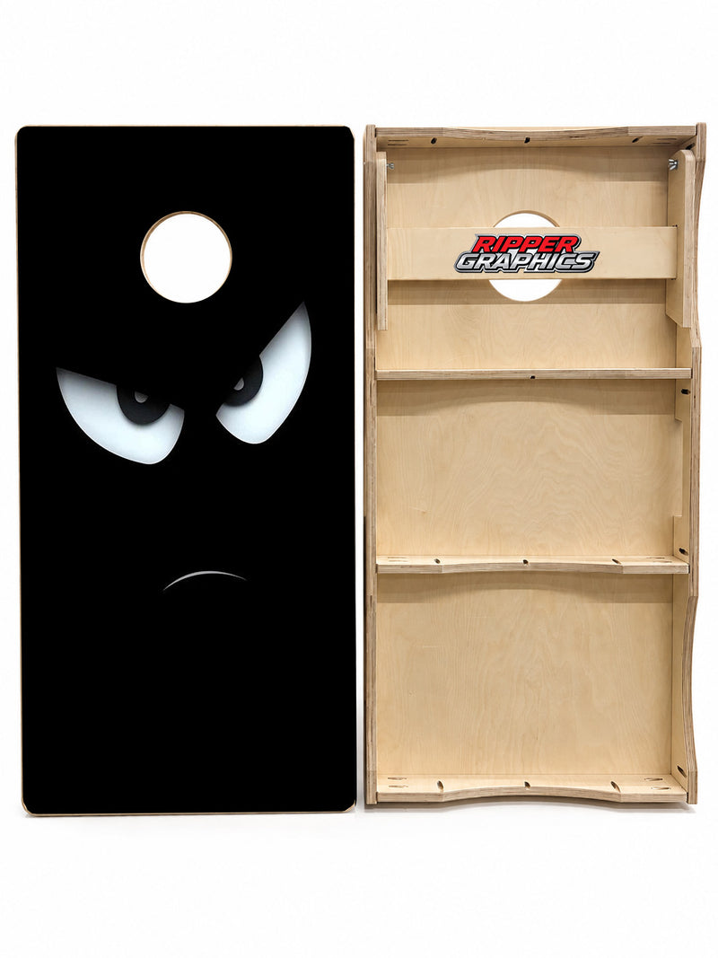 Grumpy Face Cornhole Design