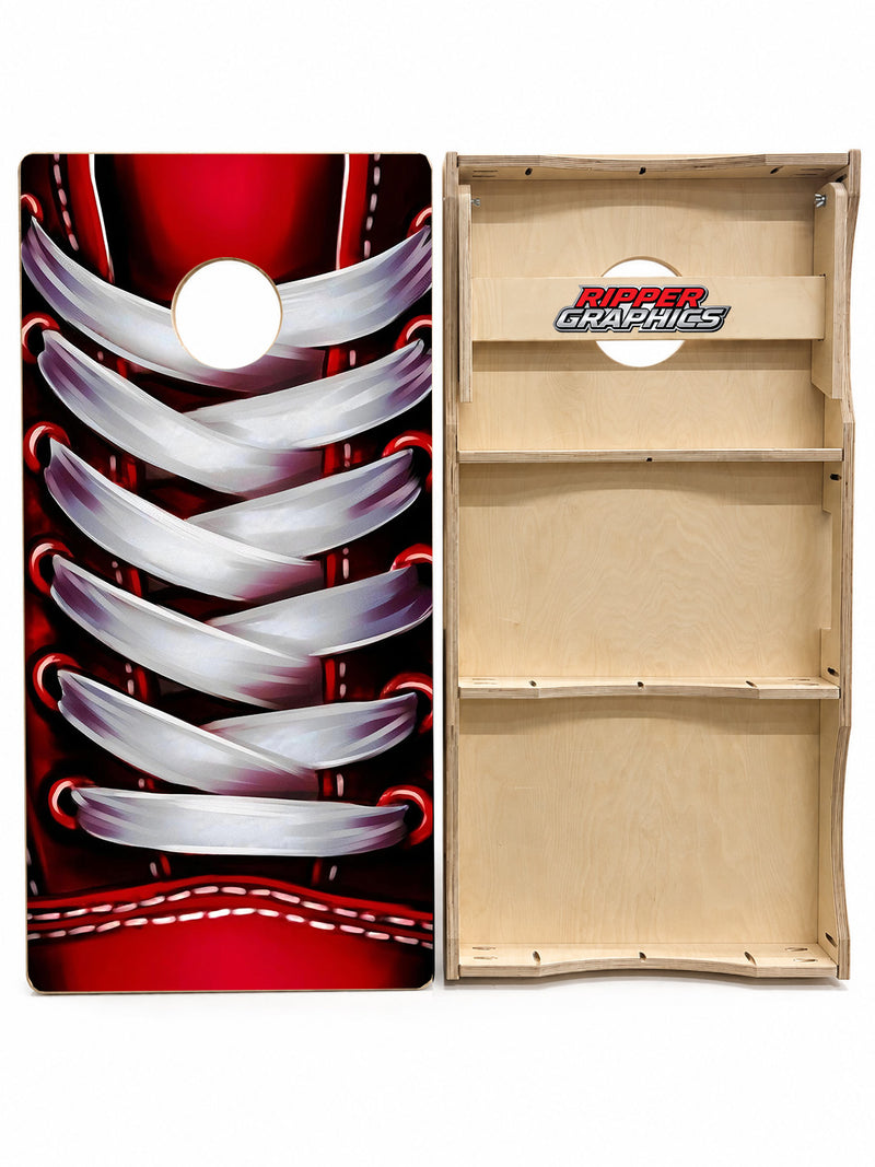 Shoelaces Cornhole Design
