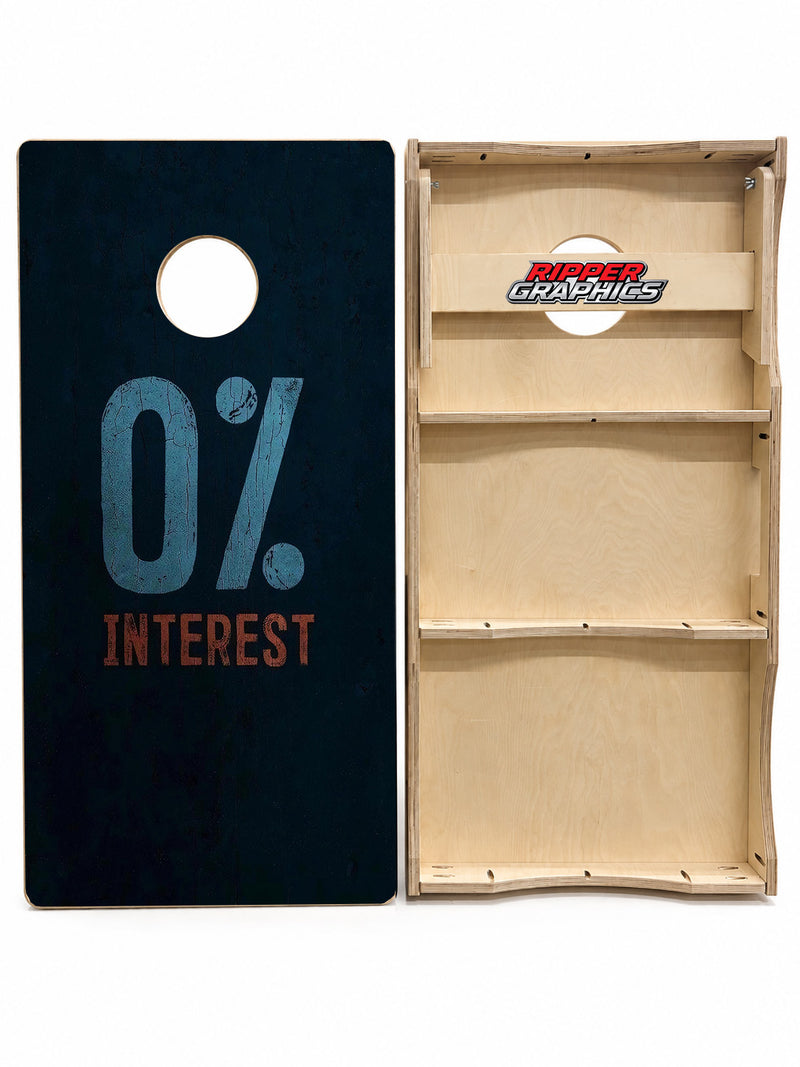 0% Interest Cornhole Design