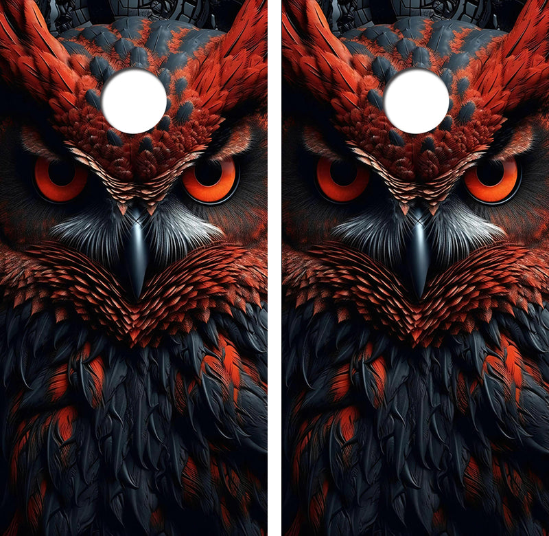 Wise Old Owl Cornhole Design