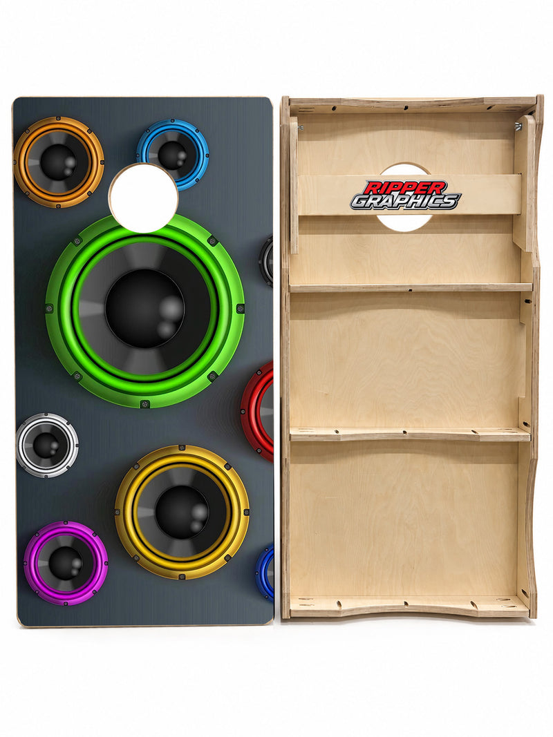 Speaker Box Cornhole Design