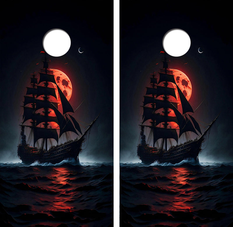 Pirate Ship Cornhole Design