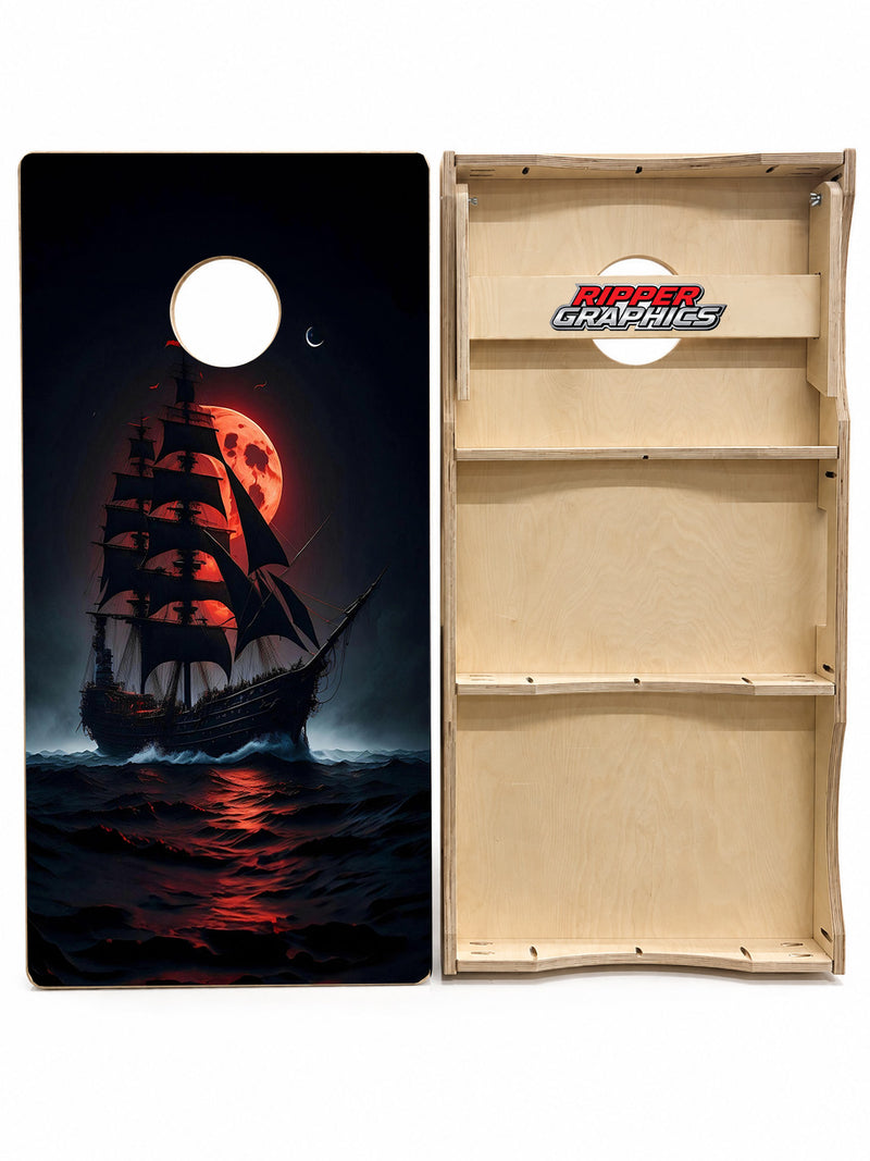 Pirate Ship Cornhole Design