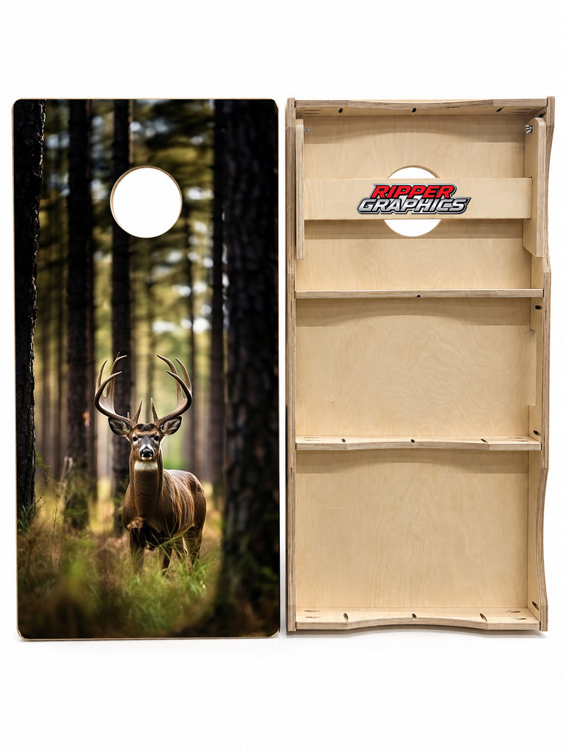 Monster Whitetail Beer Buck Cornhole Design