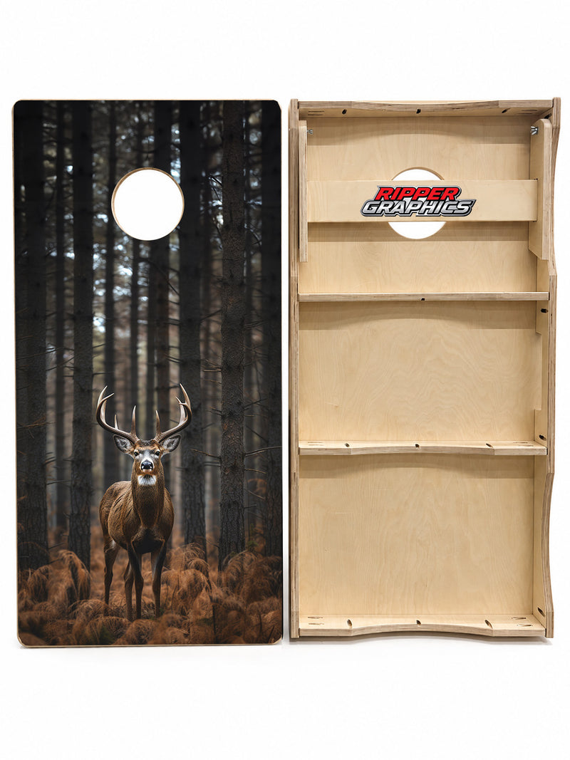 Monster Whitetail Beer Buck Cornhole Design