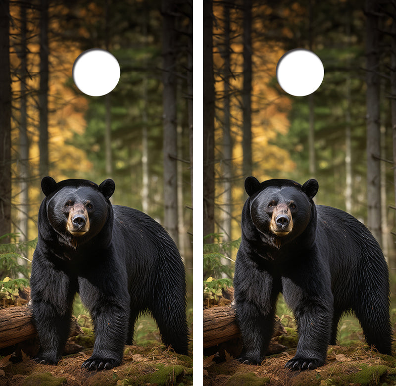 North American Black Bear Cornhole Design