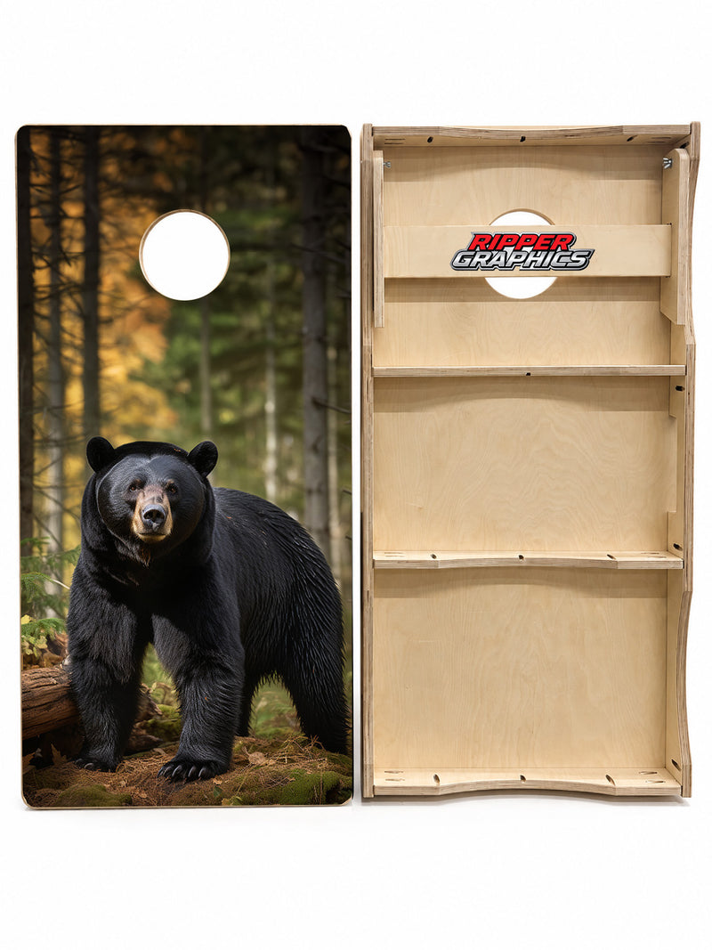 North American Black Bear Cornhole Design