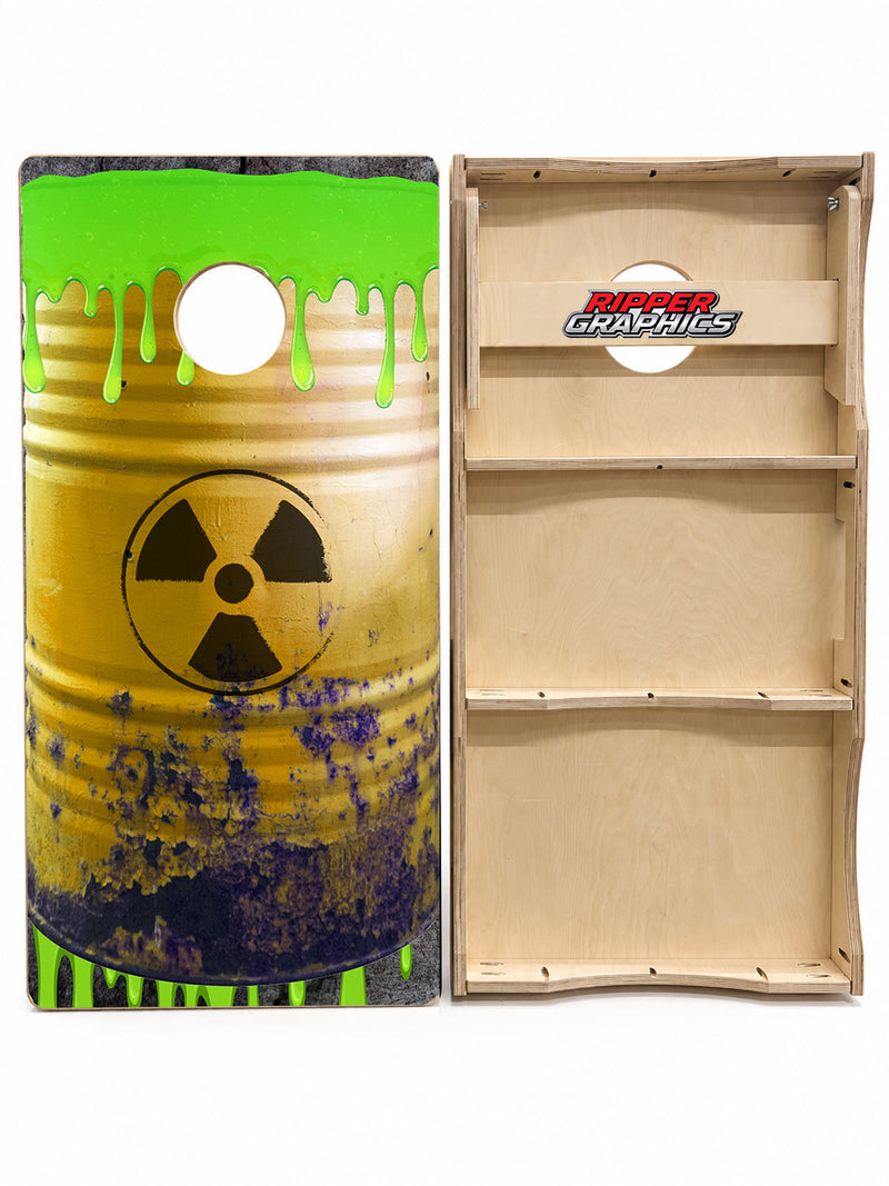 Hazardous Toxic Waste Barrel Cornhole Design