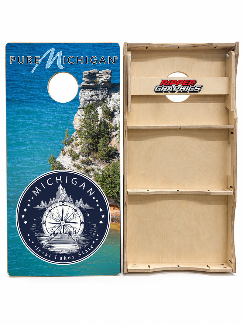 Pure Michigan Themed Cornhole Design