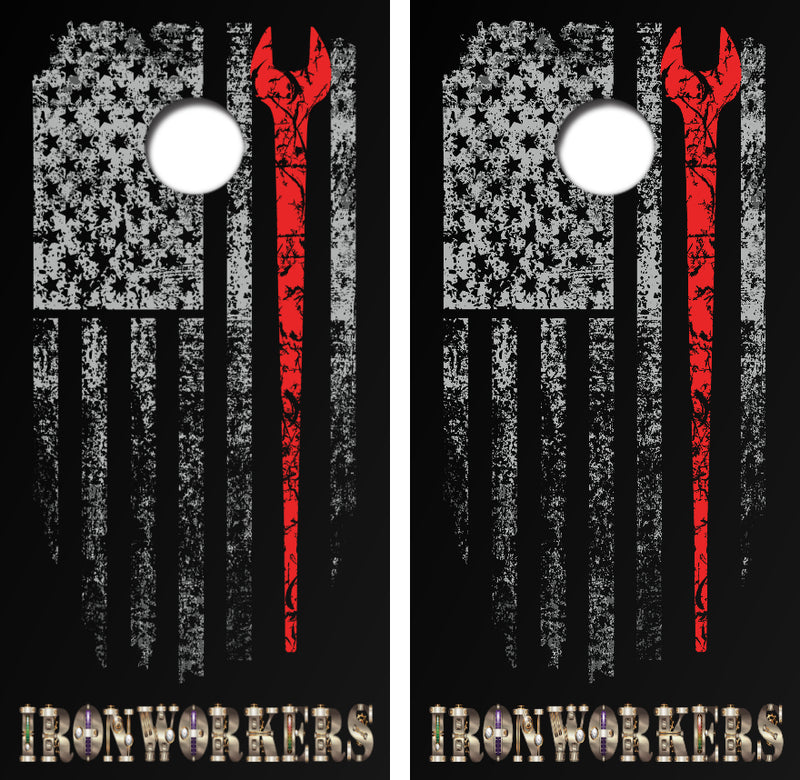 Ironworkers Cornhole Design