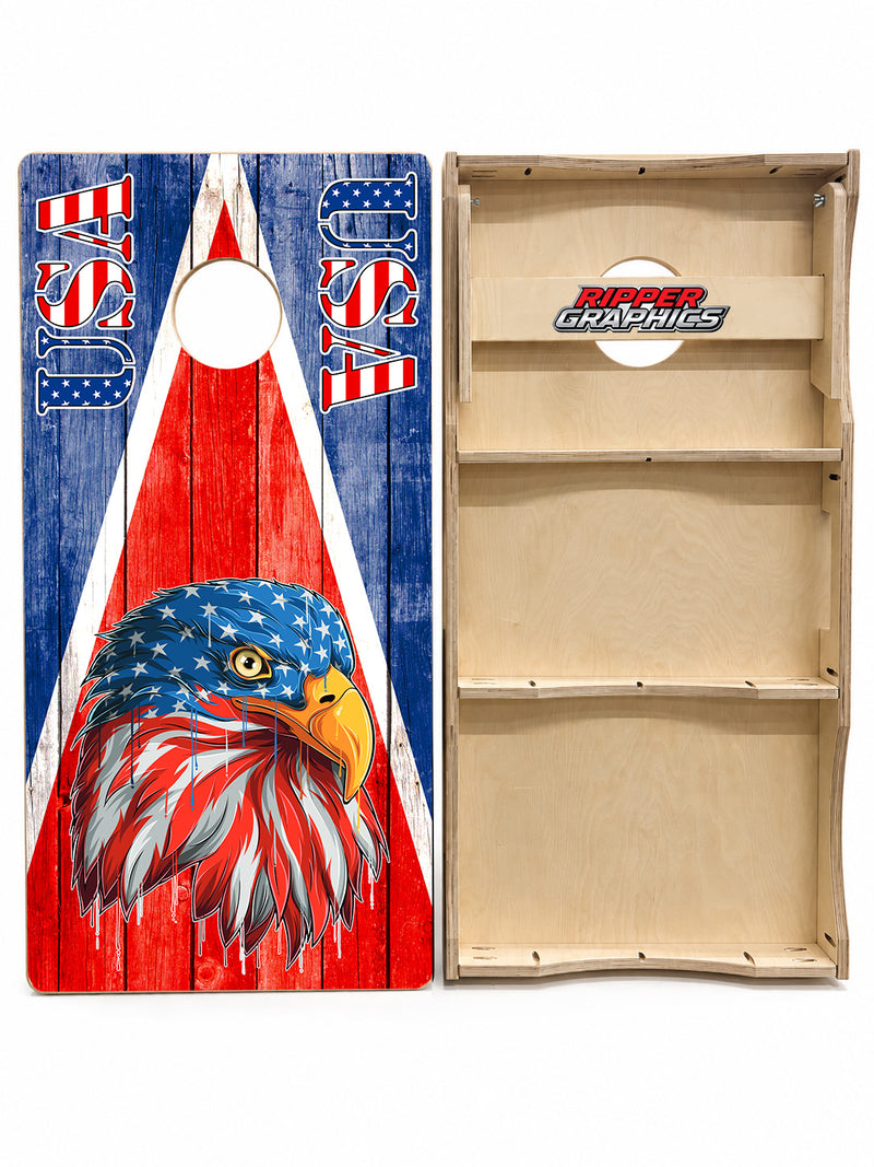 American Flag USA Eagle Cornhole Design