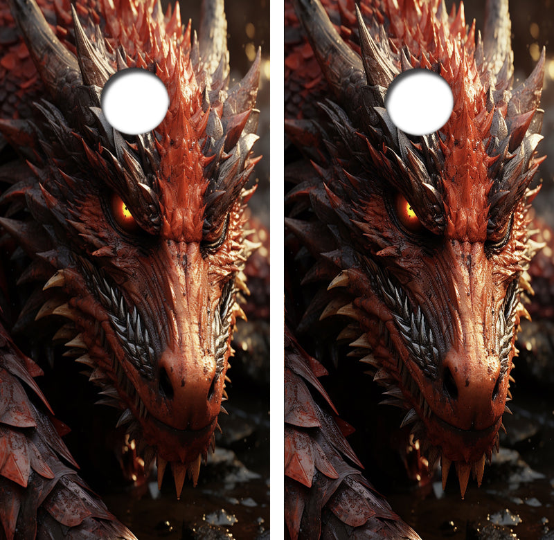 Angry Dragon Cornhole Design
