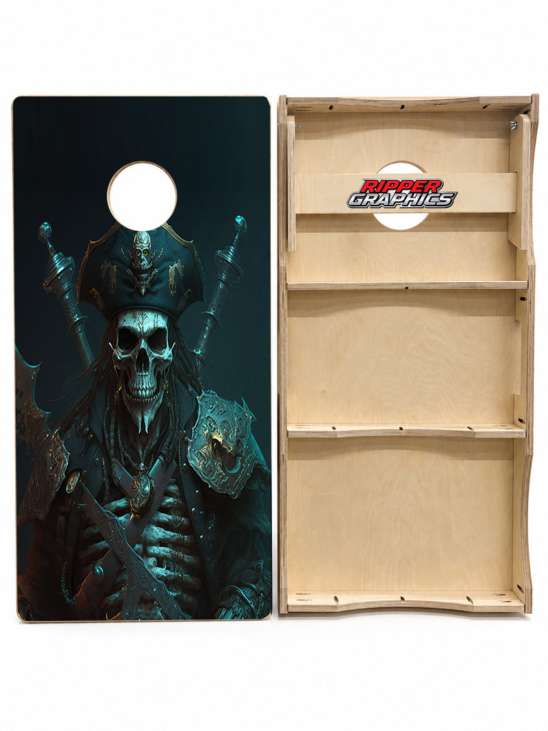 Pirate Skeleton Cornhole Design