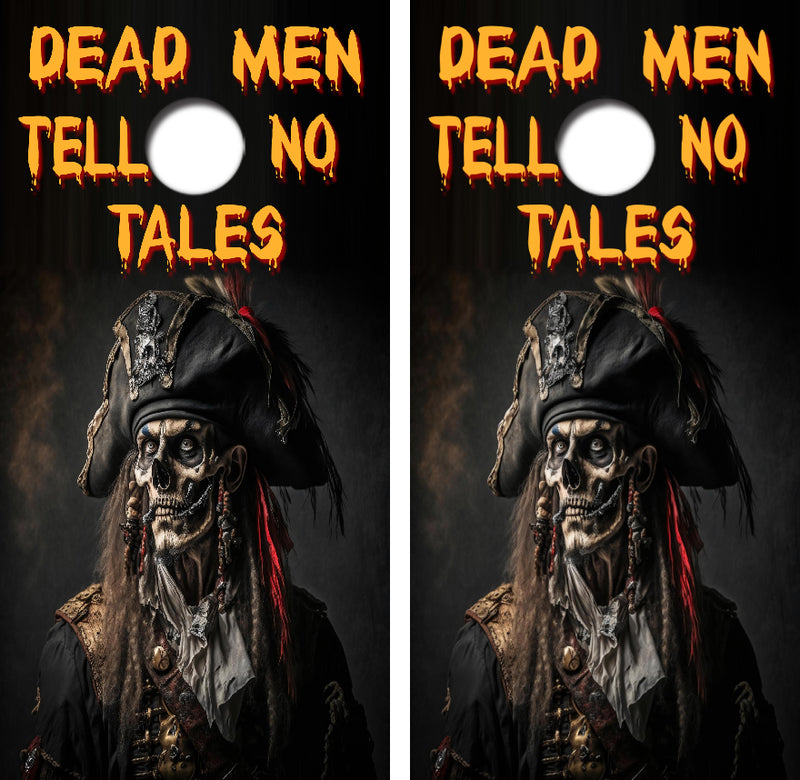 Dead Men Tell No Tales Cornhole Design