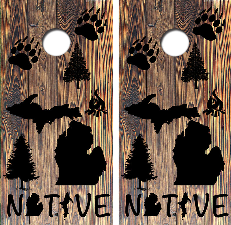 Michigan Native Cornhole Design