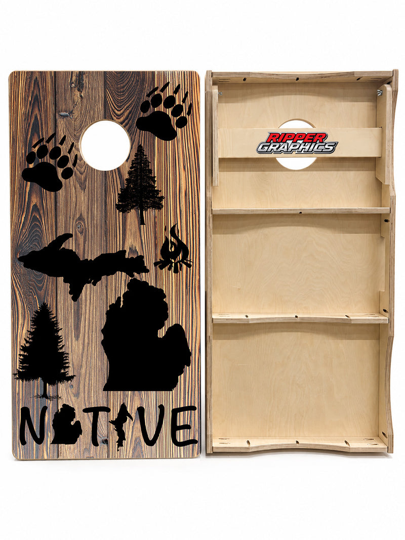 Michigan Native Cornhole Design