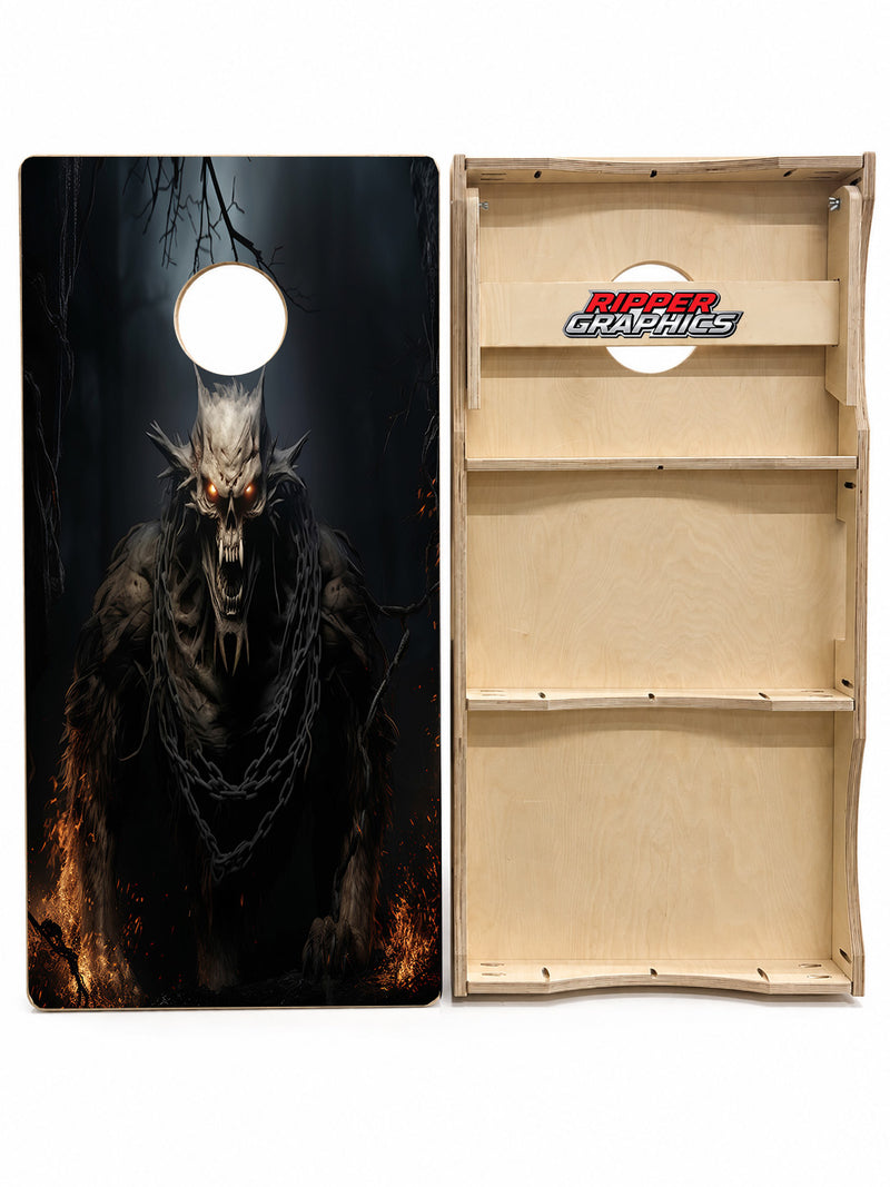 Evil Werewolf Cornhole Design
