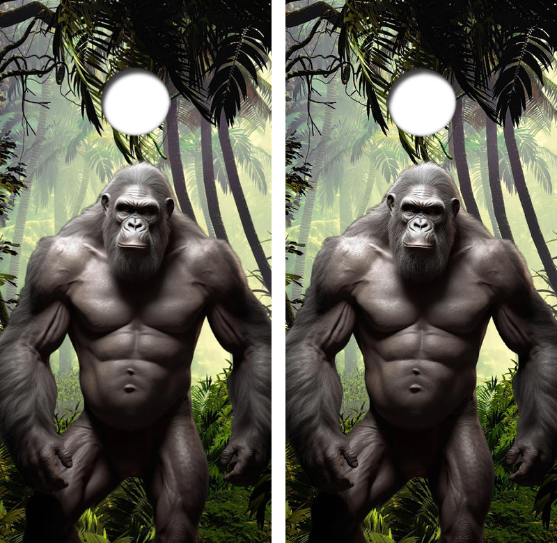 Hybrid Gorilla Ape Cornhole Design
