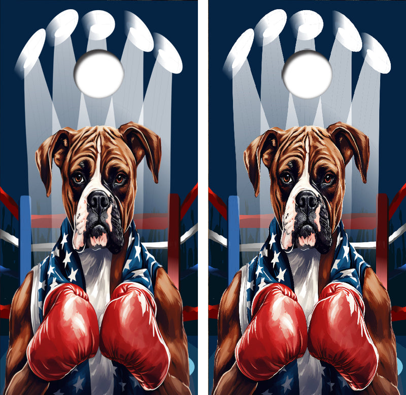 Boxing Boxer Cornhole Design