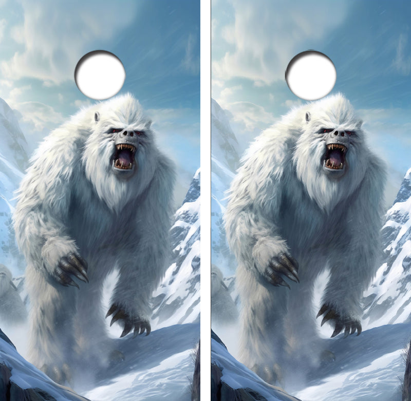 Mountain Yeti Cornhole Design