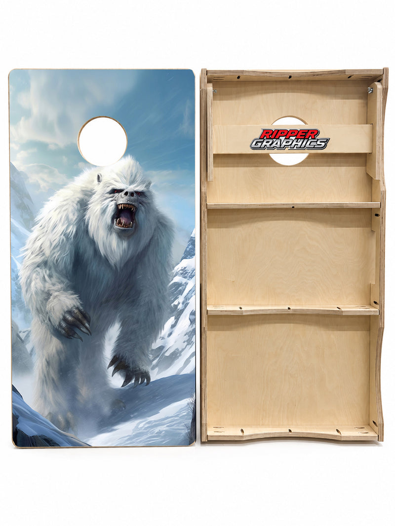 Mountain Yeti Cornhole Design