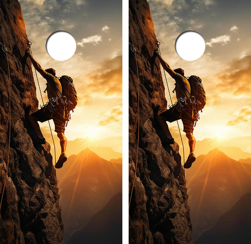 Extreme Rock Climbing Cornhole Design