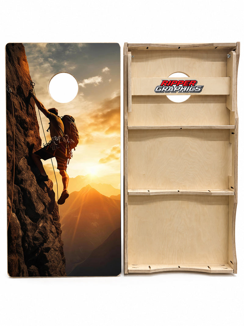 Extreme Rock Climbing Cornhole Design