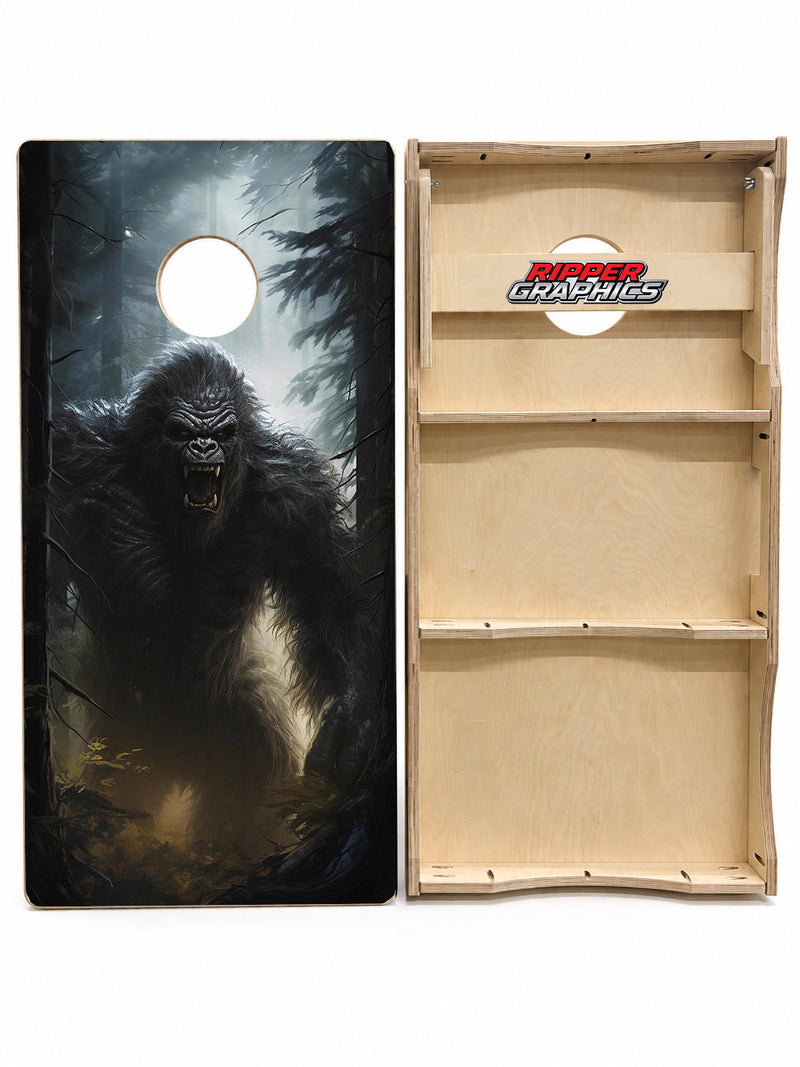 Angry Big Foot Cornhole Design