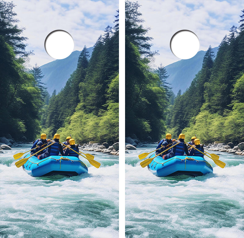 White Water Rafting Cornhole Design