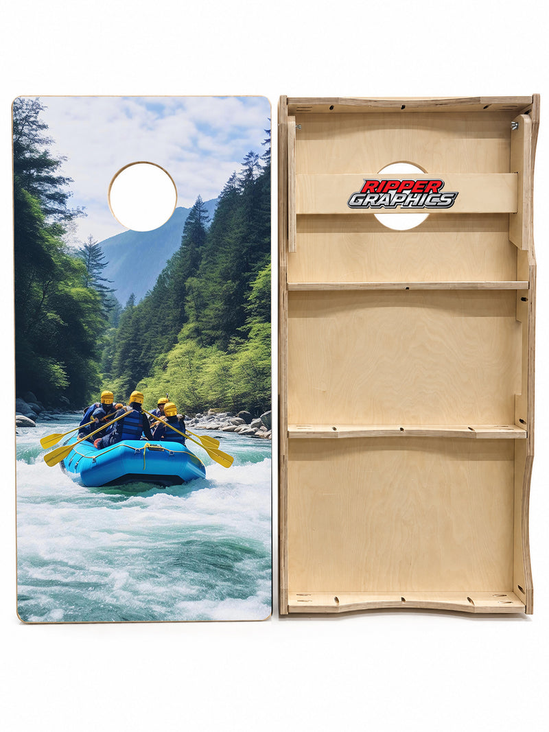 White Water Rafting Cornhole Design