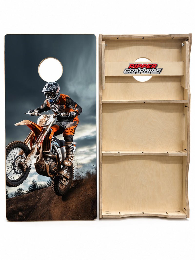 Motorcross Dirt Bike Cornhole Design