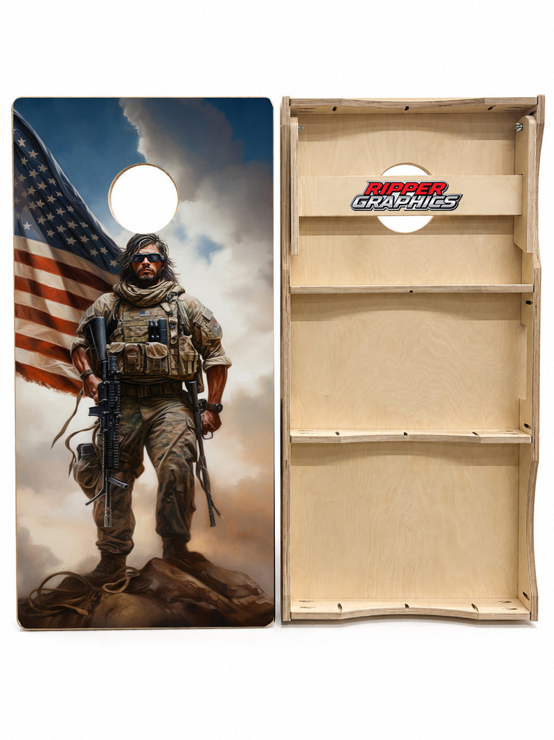 American Patriot Cornhole Design