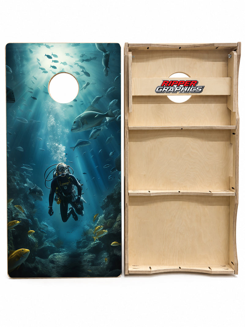 Scuba Diving Cornhole Design