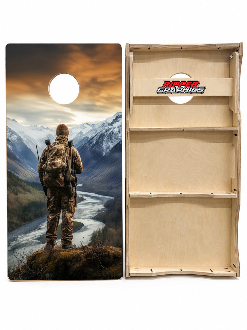 Hunting Alaska Cornhole Design