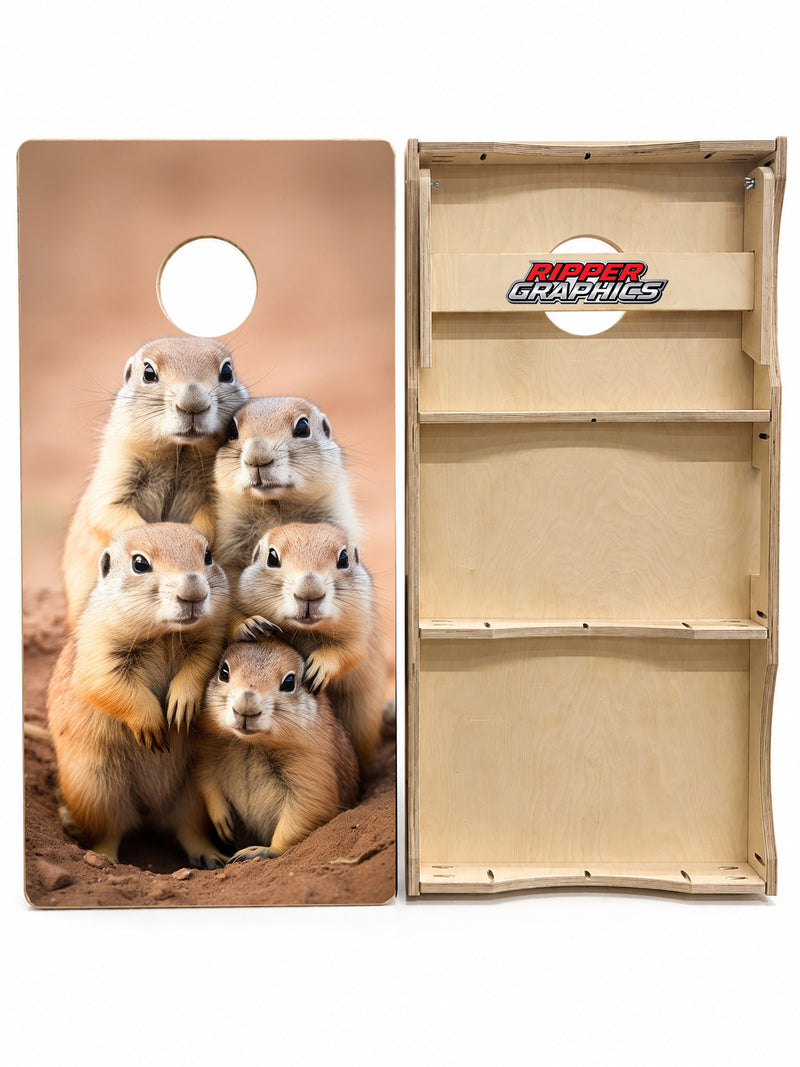 Prairie Doggin Cornhole Design