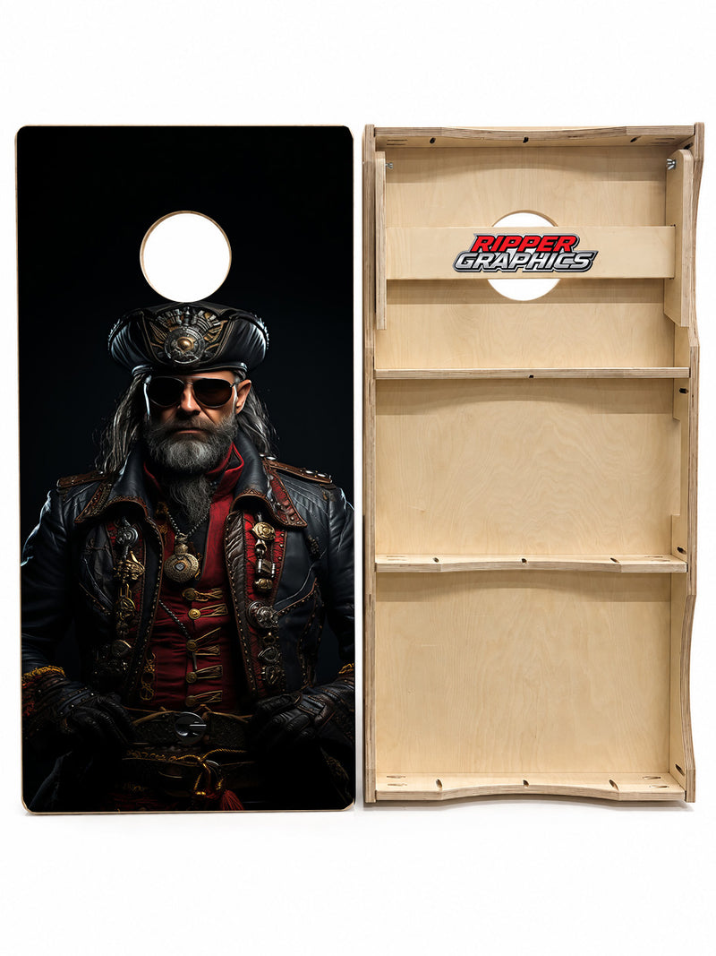 Futuristic Pirate Cornhole Design