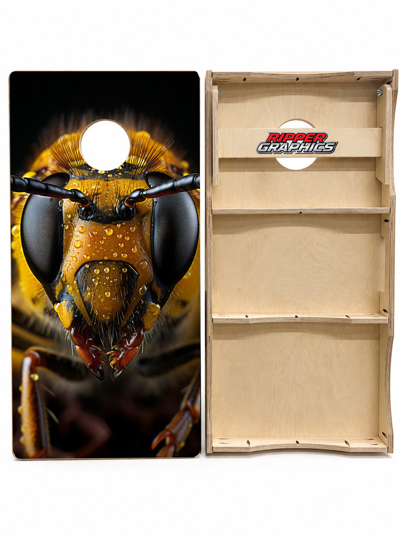 Angry Hornet Cornhole Design