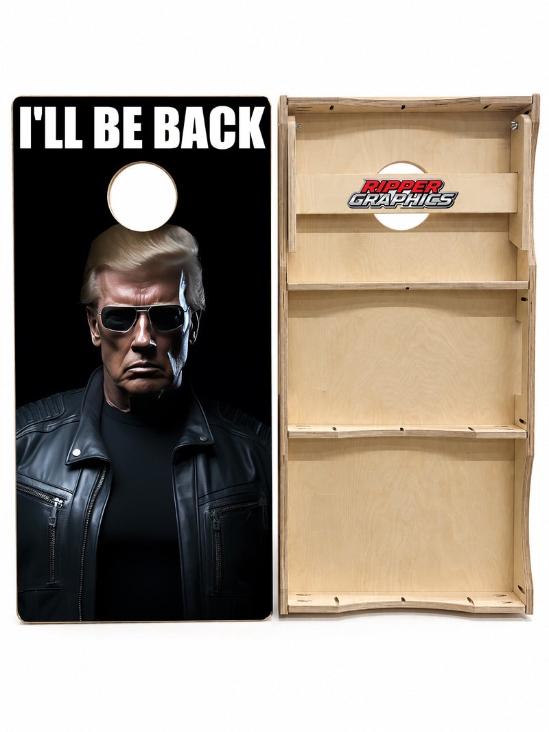 Trump I'll Be Back Cornhole Design