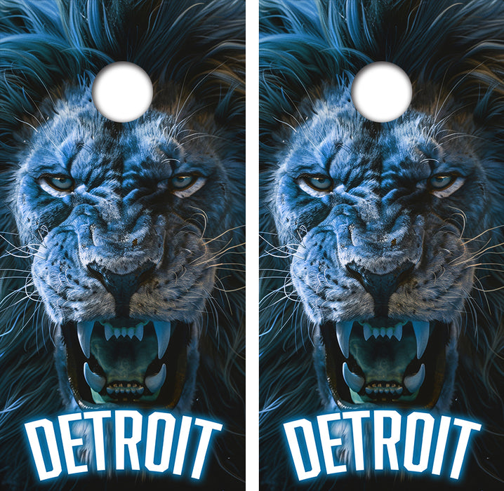 Detroit Lions Cornhole Board Skin Wraps FREE LAMINATE