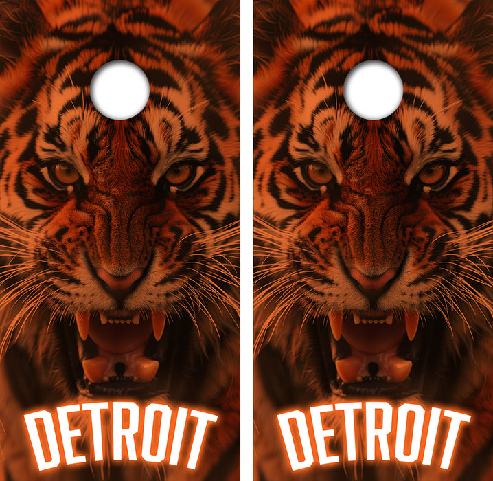 Detroit Tigers Cornhole Board Skin Wraps FREE LAMINATE