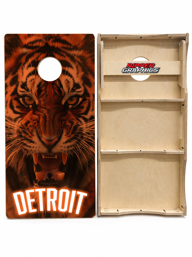 Detroit Tigers Cornhole Design