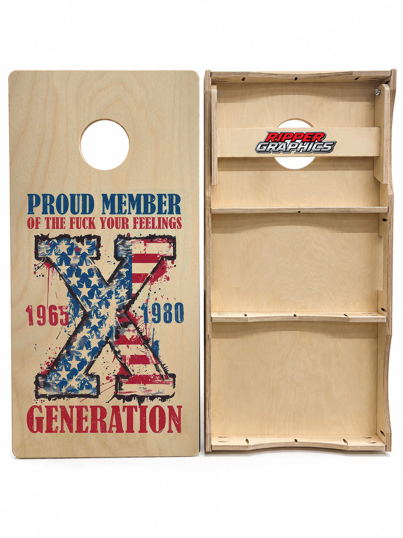 Proud Member Gen X Cornhole Design
